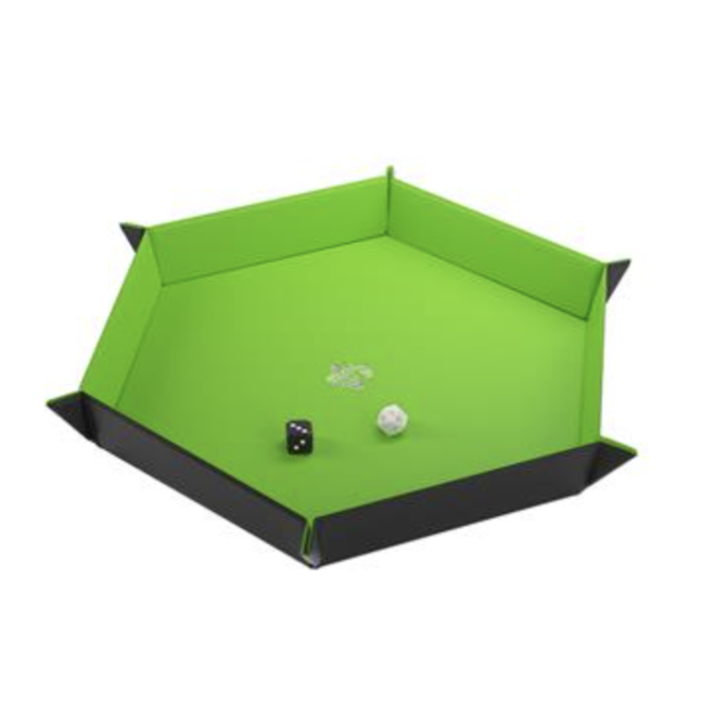 Gamegenic: Magnetic Dice Tray - Hexagonal: Black/Green