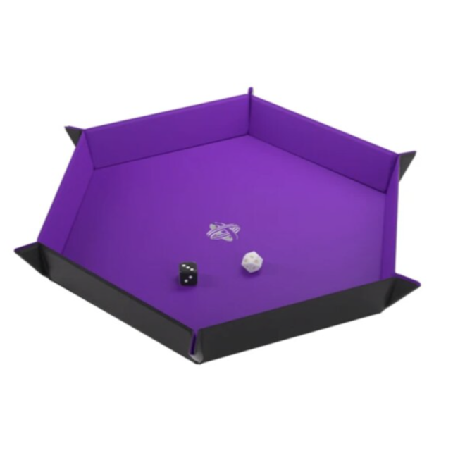 Gamegenic: Magnetic Dice Tray - Hexagonal: Black/Purple