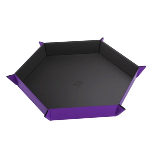 Gamegenic: Magnetic Dice Tray - Hexagonal: Black/Purple
