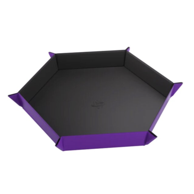 Gamegenic: Magnetic Dice Tray: Hexagonal: Black/Purple