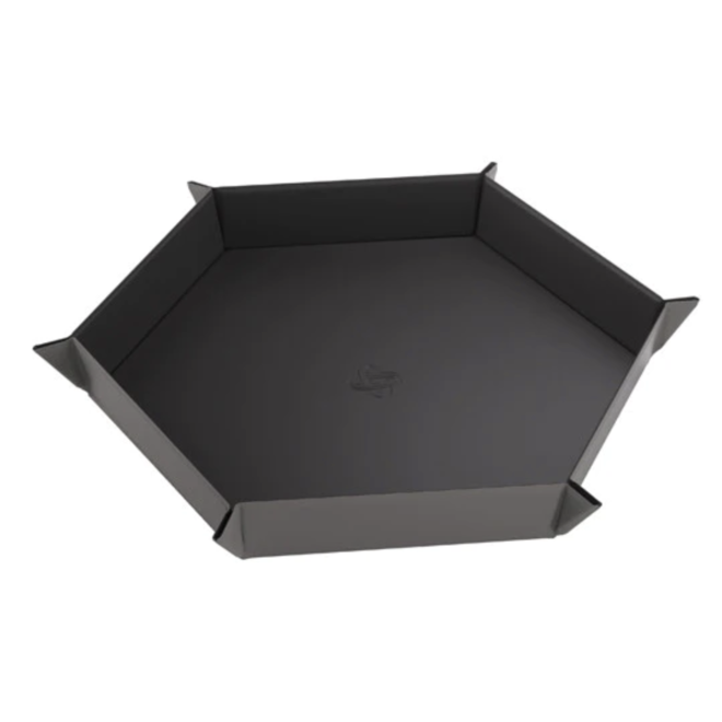 Gamegenic: Magnetic Dice Tray: Hexagonal: Black/Gray