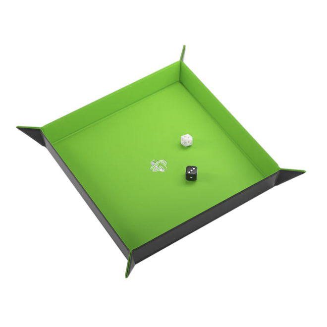 Gamegenic: Magnetic Dice Tray: Square: Black/Green