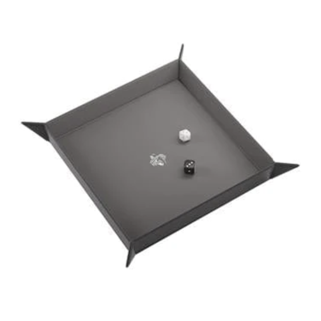 Gamegenic: Magnetic Dice Tray: Square: Black/Gray