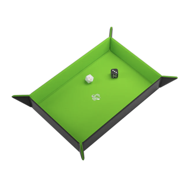 Gamegenic: Magnetic Dice Tray - Rectangular: Black/Green