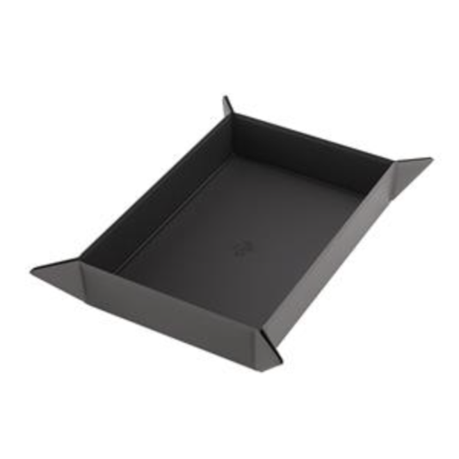 Gamegenic Magnetic Folding Dice Tray - Rectangular: Black/Gray