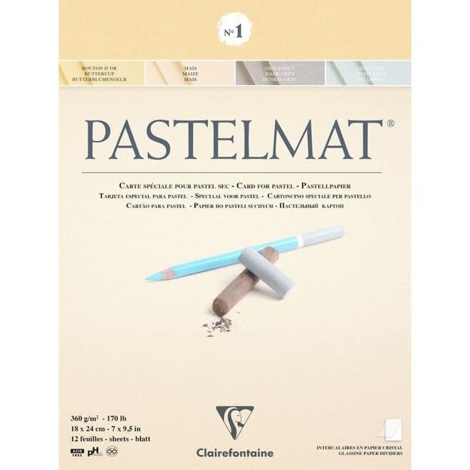 Clairefontaine Pastemat 170lb 4 Shades 18x24cm