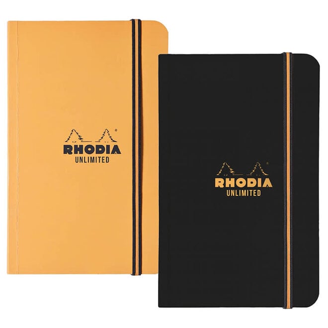 Rhodia Unlimited Lined Notebook - 16x21cm Black