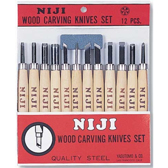 Niji Wood Carving Knives Set 12Pk