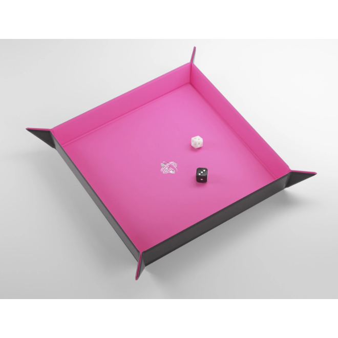 Gamegenic: Magnetic Dice Tray: Square: Black/Pink