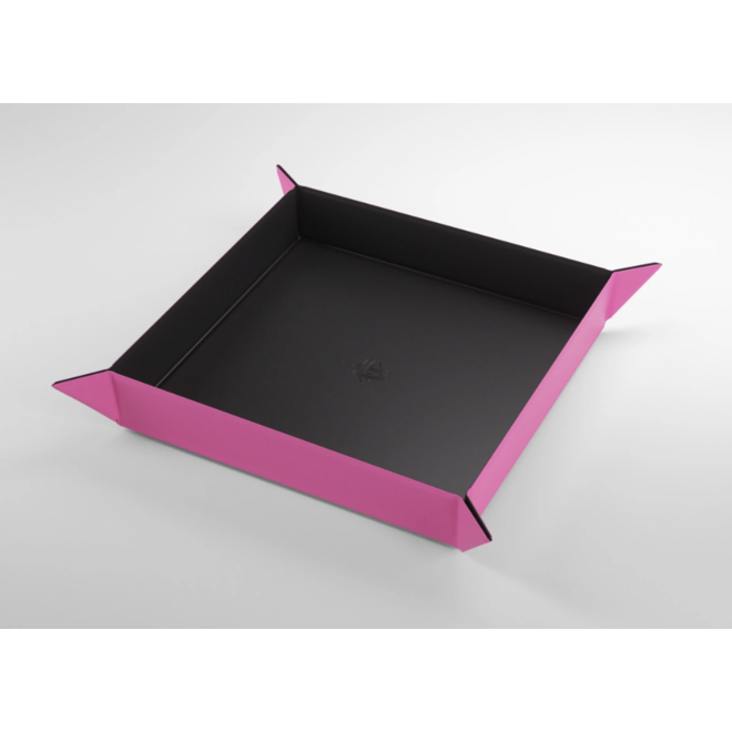 Gamegenic: Magnetic Dice Tray - Square: Black/Pink