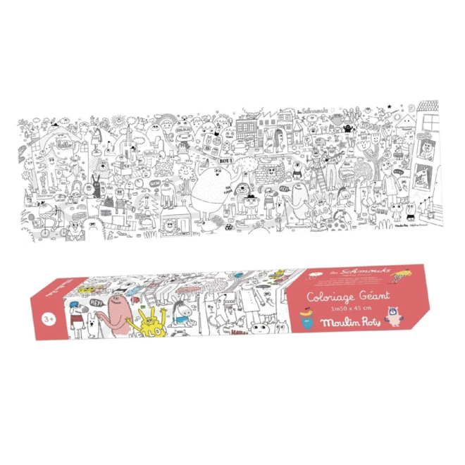 Moulin Roty: Les Shmouks Giant Colouring Poster
