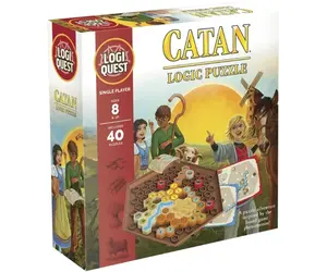 Logiquest: Catan - Gioco Da Tavolo Rompicapo Per 1 Giocatore, Con 40 Enigmi Di Logica, Dai 8 Anni In Su - 6