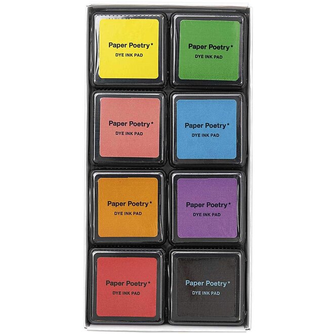 Paper Poetry Stamp Ink Pad, Essentials - 8-Color Set