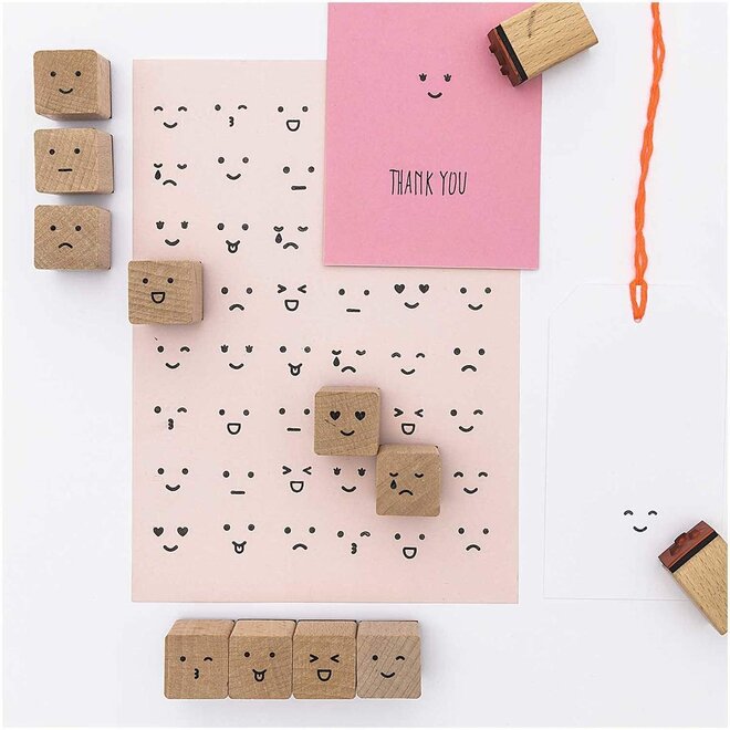Paper Poetry Stamp Set, Smile - 13-Piece