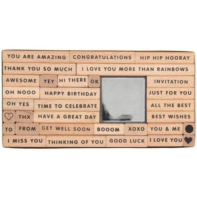 Paper Poetry Stamp Set, Best Wishes - 33-Piece