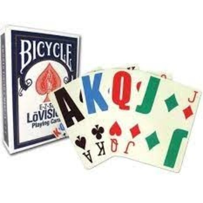 BICYCLE PLAYING CARDS: E-Z-SEE LoVISION JUMBO