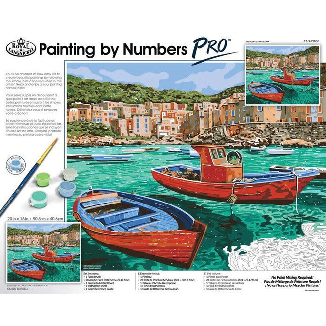 Pro Paint By Numbers: Crepuscolo in Laguna