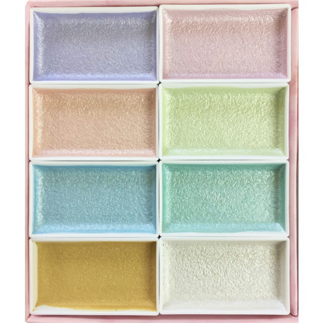 Gansai Kissho  Pearl Pigment 8 Pan Set in Decorative Box