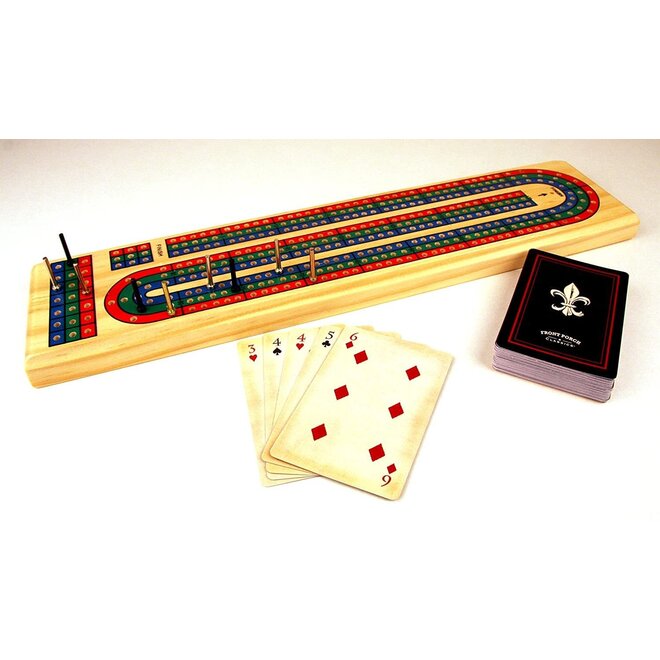 Cribbage (Solid Wood) With Deck Of Cards