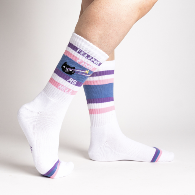 Sock It To Me - Athletic Ribbed Crew - Feline Fine As Hell