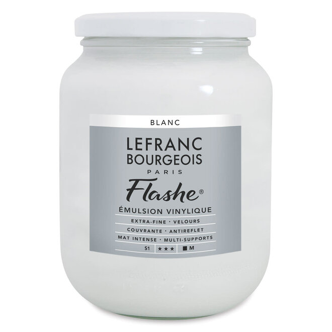 Lefranc & Bourgeois Flashe, White, Matte Artist's Color, 750ml Jars