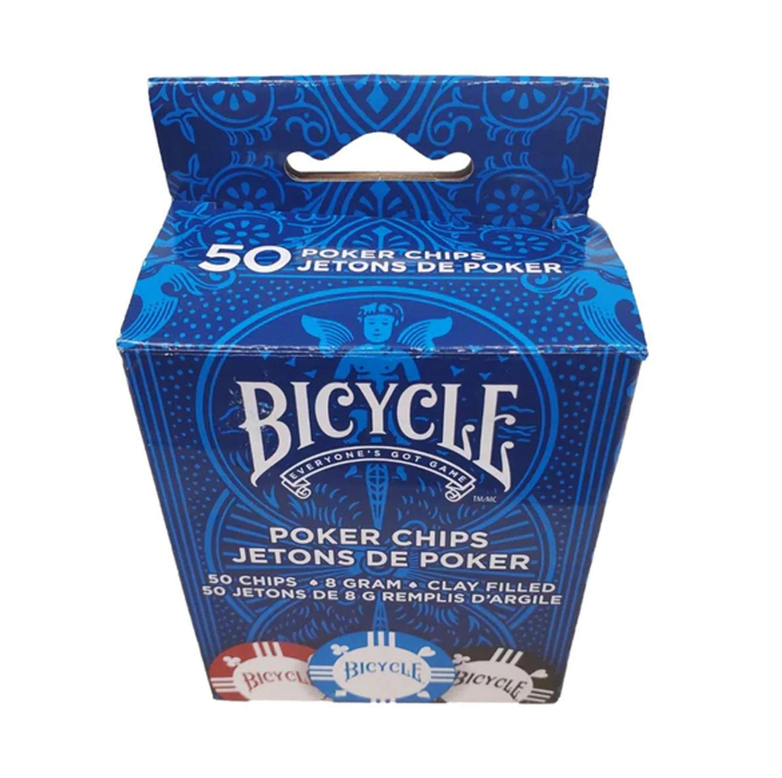 BICYCLE 8 GRAM CLAY POKER CHIPS 50CT