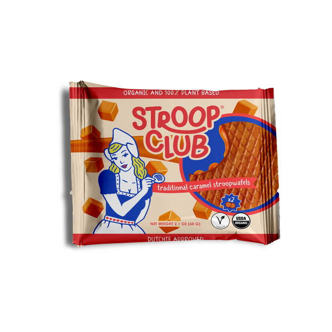 Stroop Club Traditional Caramel Stroopwafel, Vegan - 2Pk