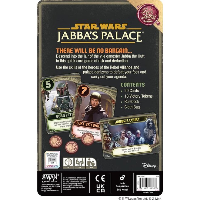 Star Wars Jabba'S Palace - A Love Letter Game