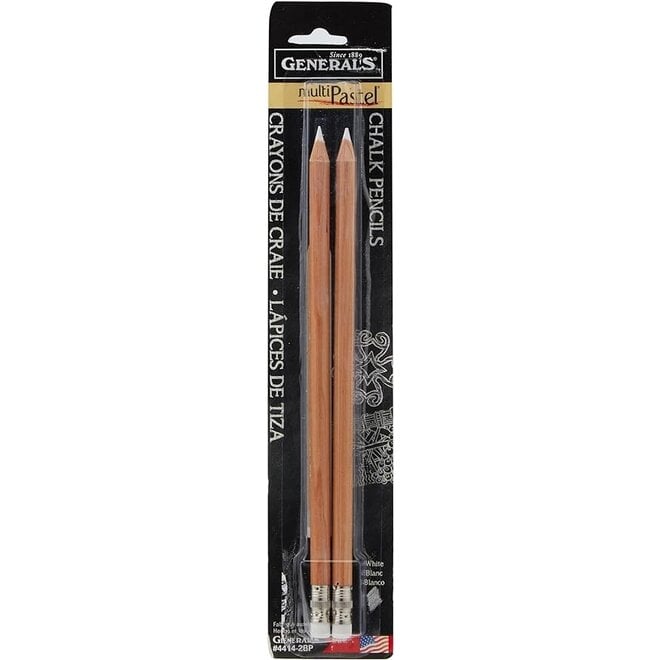 Pastel Chalk Pencils Wht 2 Cd