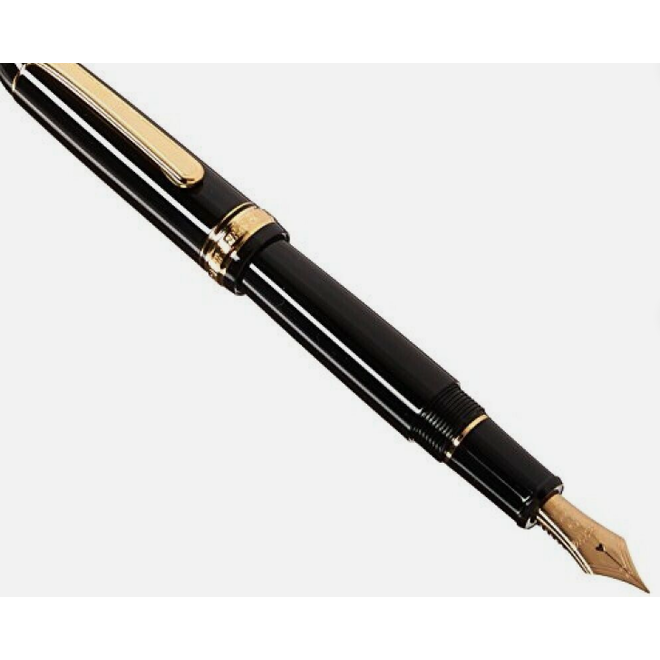 Platinum Century 3776 Gold Trim Black 14Kt Soft Fine Nib