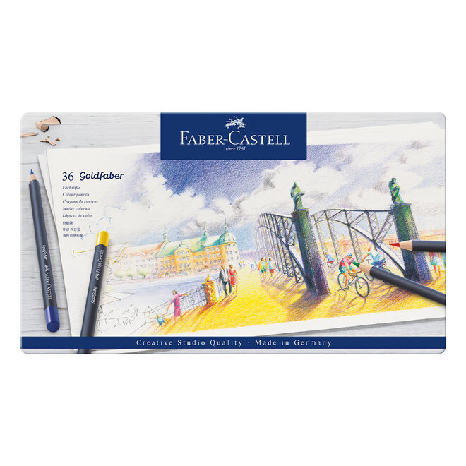 Faber-Castell Creative Studio Goldfaber Color Pencils - Tin Of 36