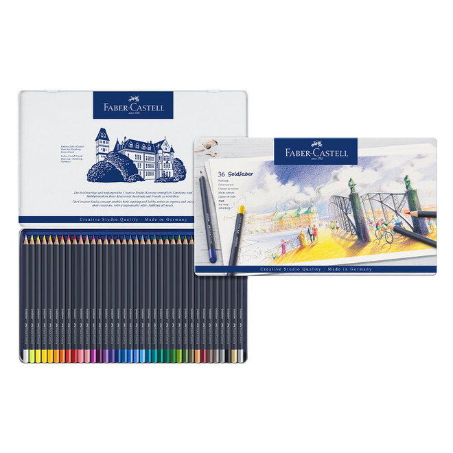Faber-Castell Creative Studio Goldfaber Color Pencils - Tin Of 36