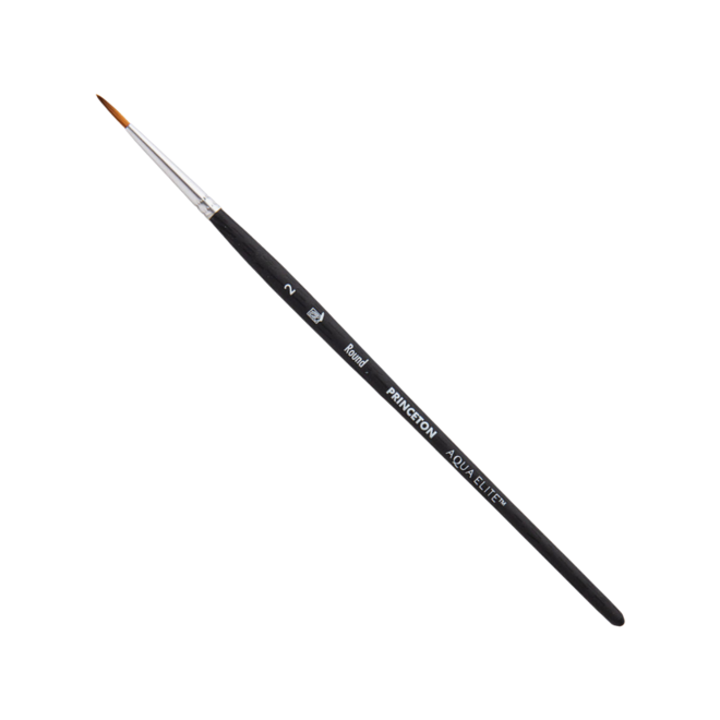 Princeton Aqua Elite Synthetic Kolinsky Sable Watercolor Brushes,  Round 2