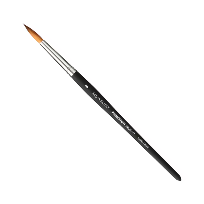 Princeton Aqua Elite Synthetic Kolinsky Sable Watercolor Brushes,  Round 8