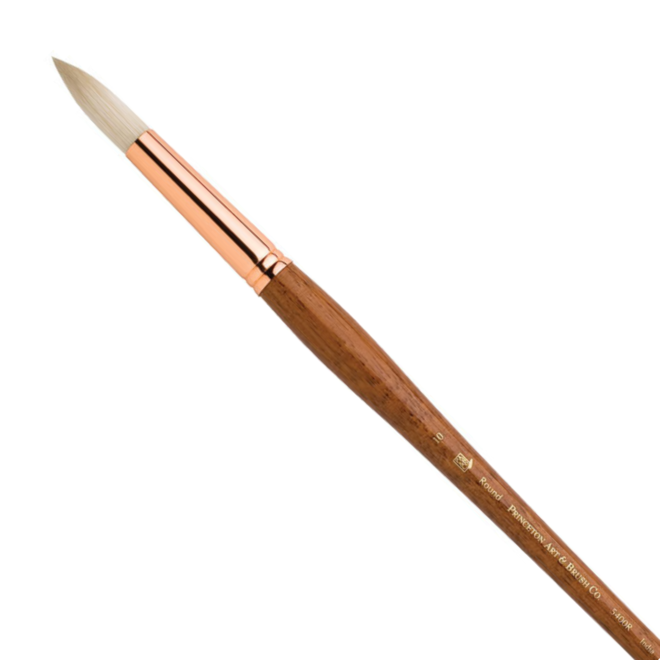 Princeton Refine Natural Bristle Oil & Acrylic Brushes,  Round 4