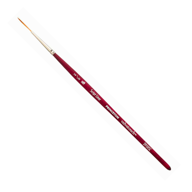 Princeton Velvetouch Synthetic Mixed Media Brush - Script Liner 2/0