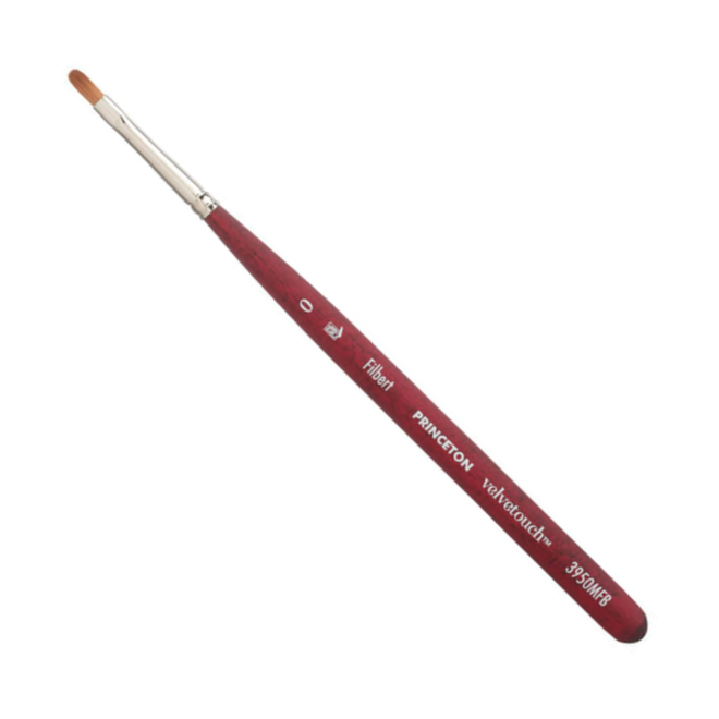 Velvetouch Mixed Media Brush - Mini Filbert 0