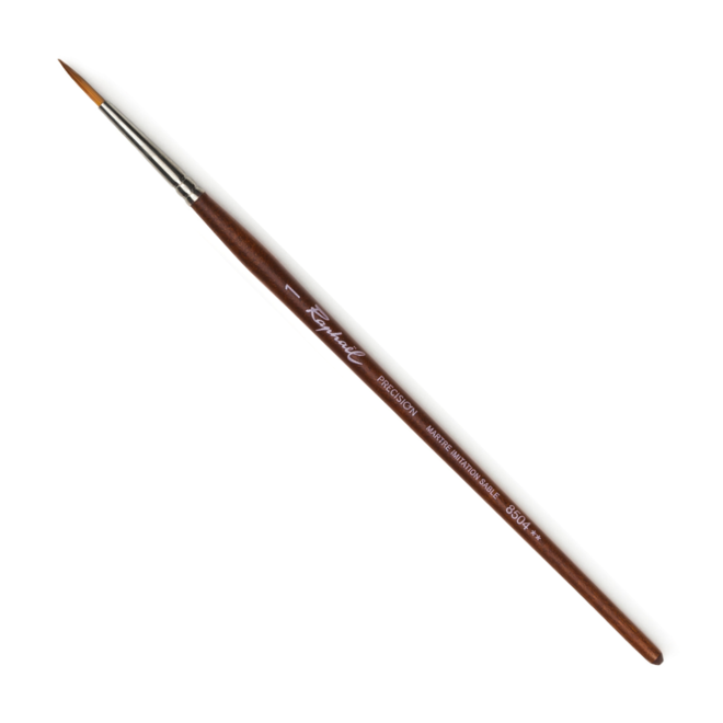 Raphael Precision Synthetic Sable Brush - Short Handle - Round 1