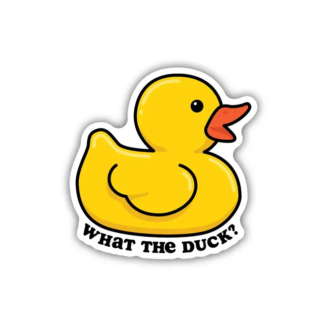 What The Duck Rubber Duck | Large Printed Vinyl Sticker