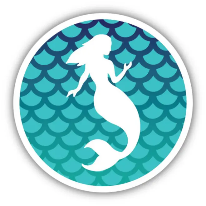 Blue Scales Mermaid | Large Printed Stickers