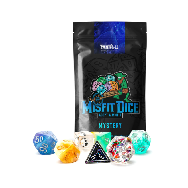 FanRoll Misfit Dice - Resin Polyhedral Mystery Set - 7pc