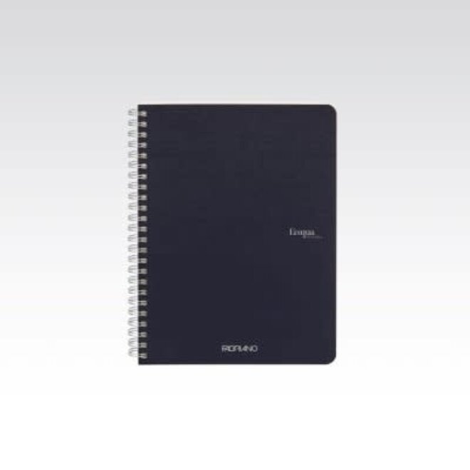 Fabriano Ecoqua Plus Glue-Bound Notebooks Graph A5 5.8X8.3 Inch Navy 70 Sheets