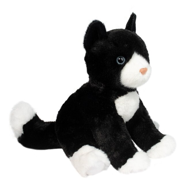Douglas Cuddle Toy Plush - Beckie Black & White Cat, Soft