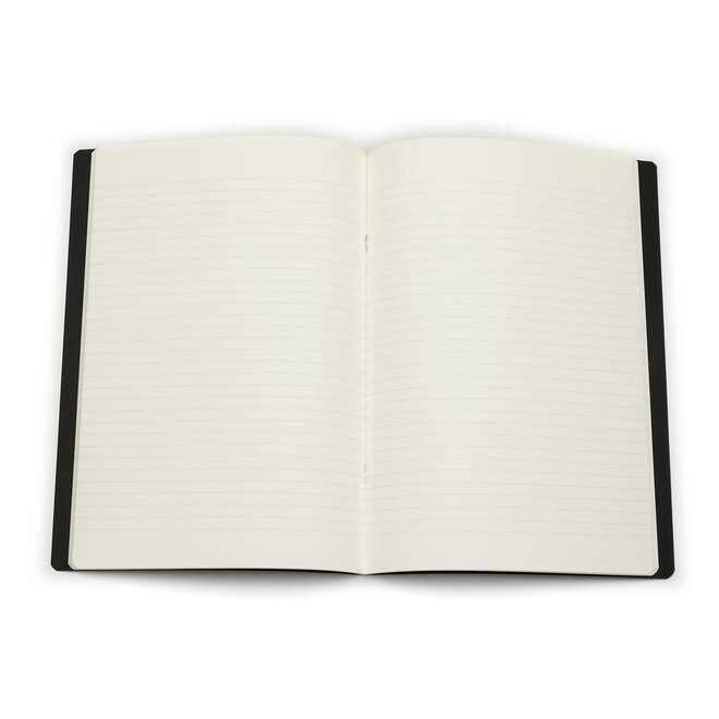 Ecoqua Plus Fabric-Bound Notebooks, 8.3" x 11.7" - Lined, Black