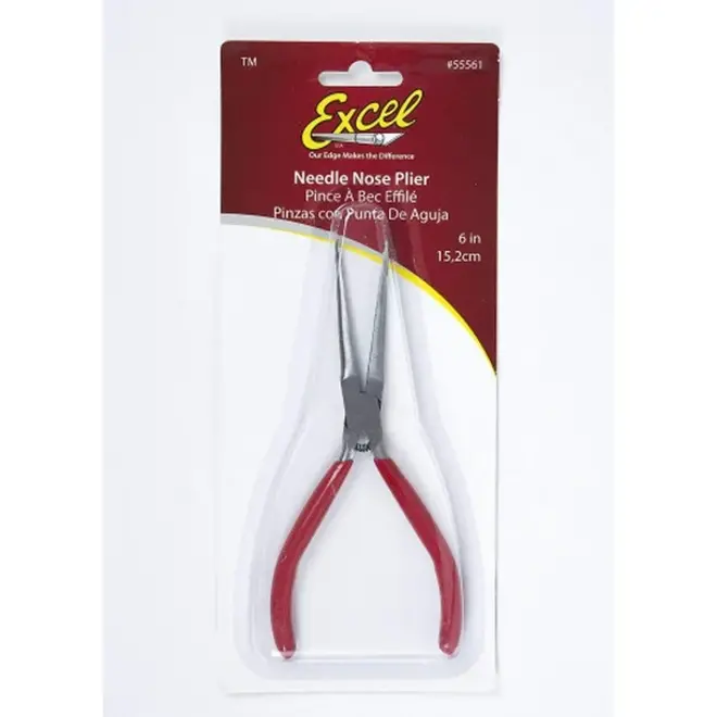 Excel Plier Long  Needle  Nose Smooth 6"