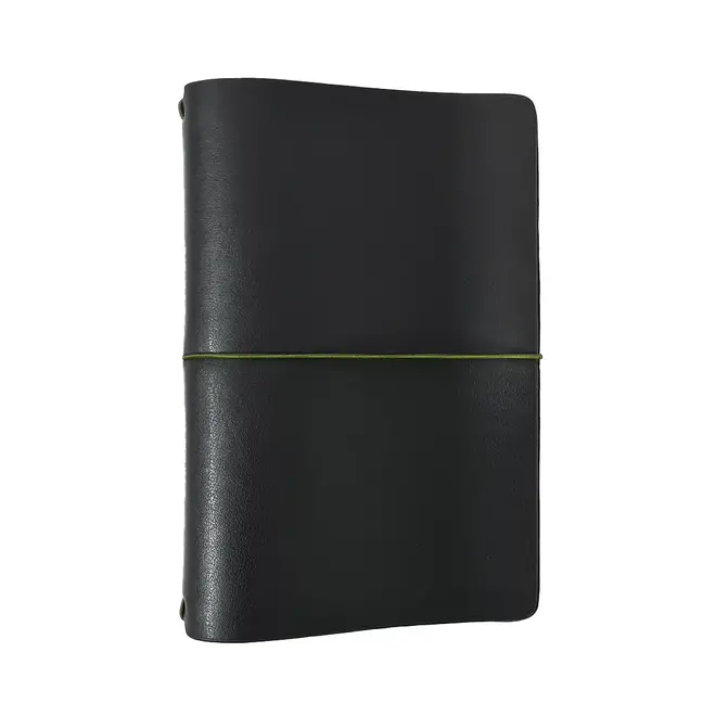 Explorer - Refillable Cactus Leather Journal By Endless Paper- Regalia Paper Black