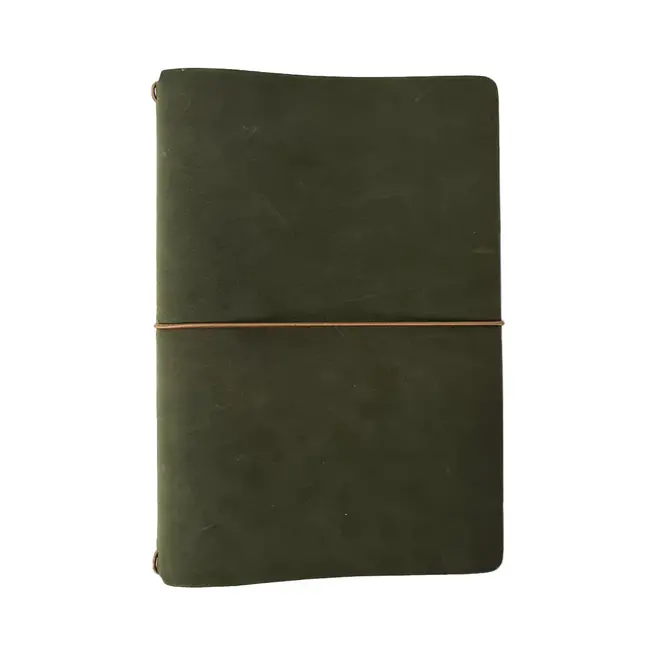 Explorer - Refillable Leather Journal By Endless Paper- Regalia Paper Green