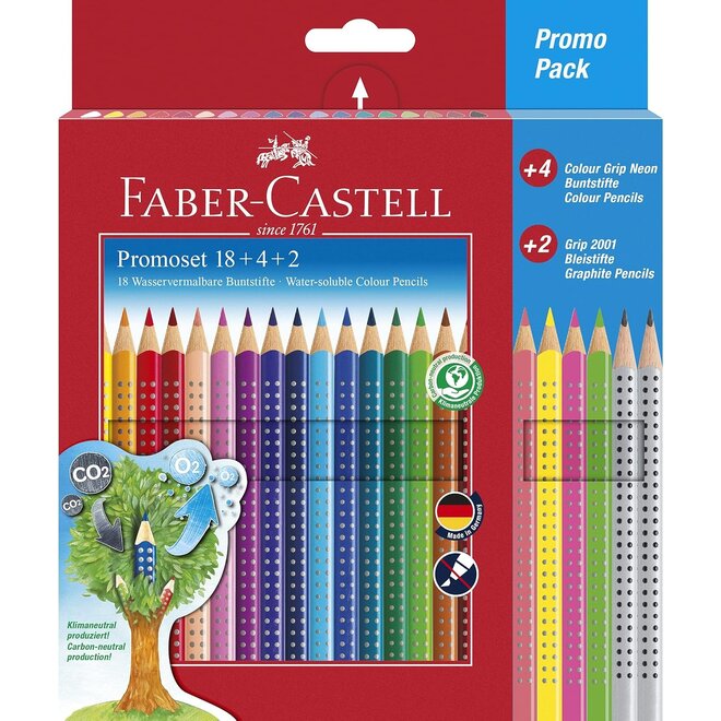Faber Castell 18+4+2 Watercolour Pencil + Neon + Drawing Pencil Set