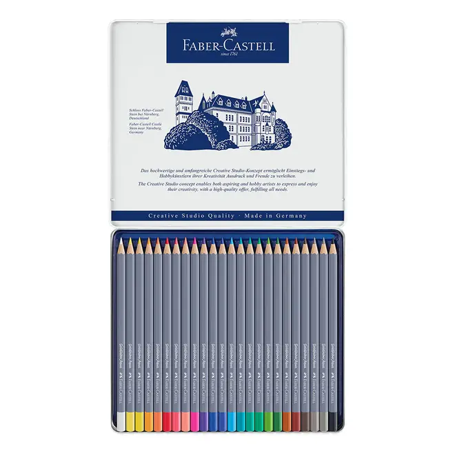 Faber-Castell Goldfaber Aqua Watercolor Pencil Tin 24Pc