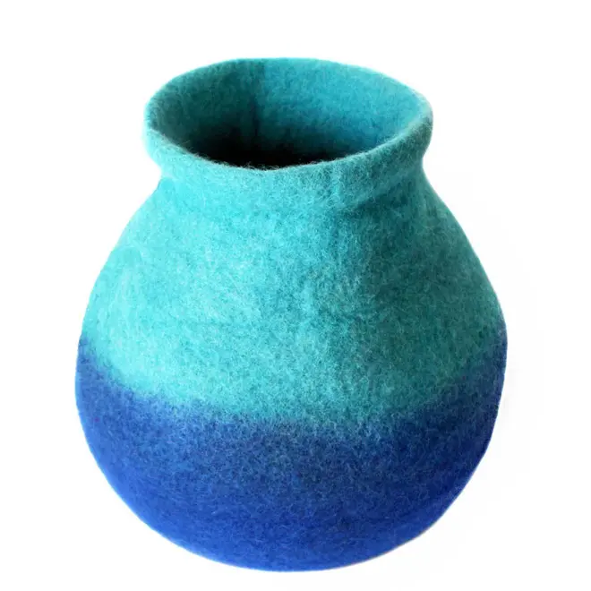Hamro Village Blue Abstract Cutting Vase
